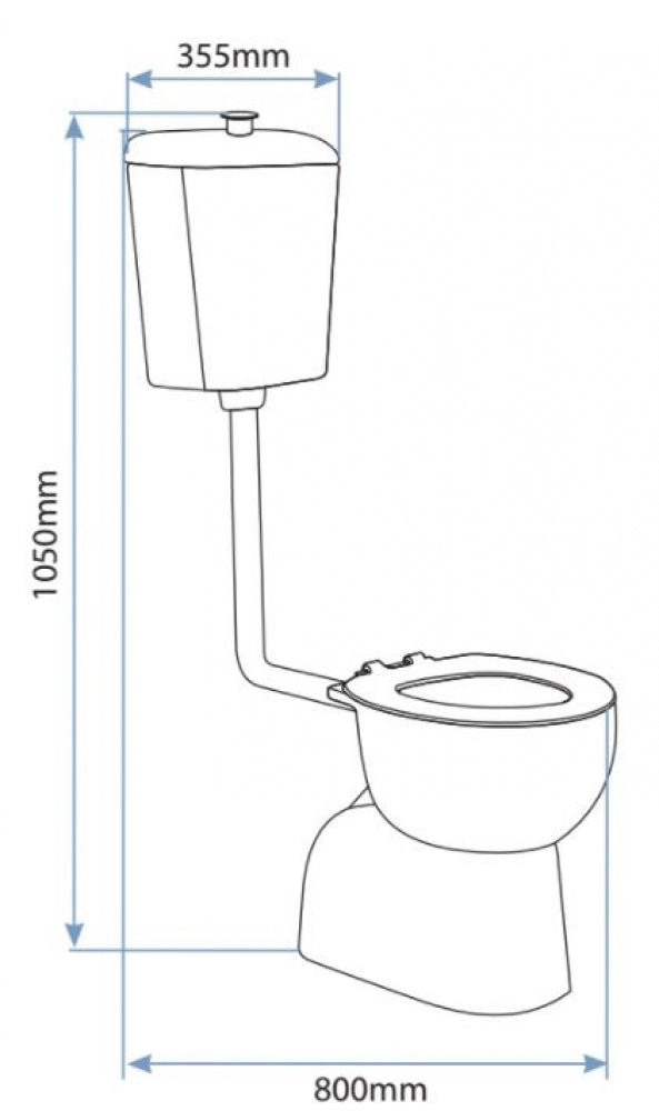 Bradley Aquala Toilet Suite and Backrest Combo