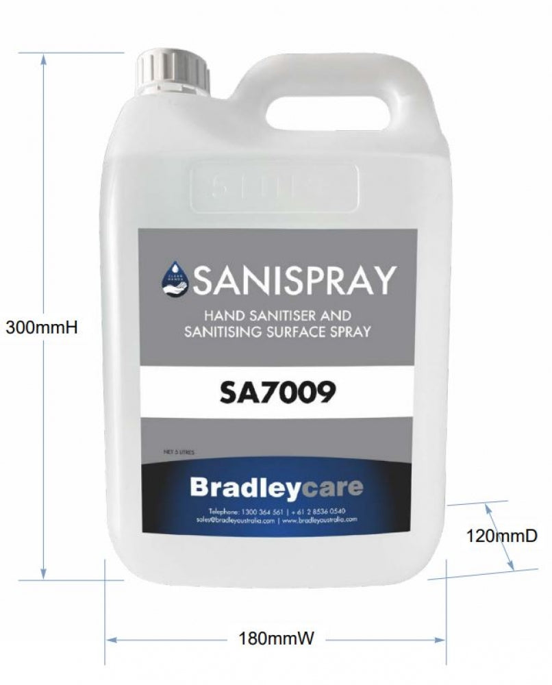 Bradley Bradleycare SA7009 Sanispray Hand Sanitiser and Surface Cleaner