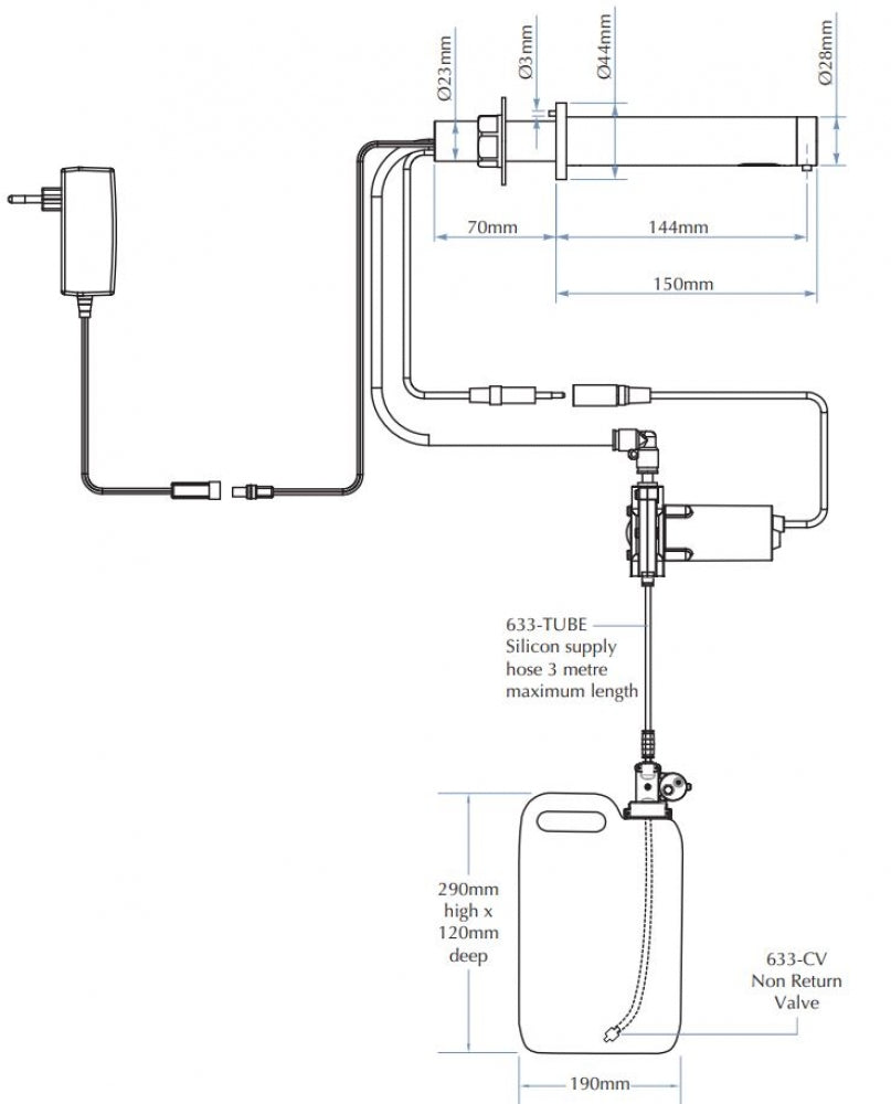 Bradley 6088-OP2 Wall Soap Dispenser Liquid Sensor 5L