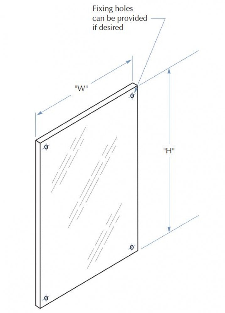 Bradley 745 Polycarbonate Frameless Mirror