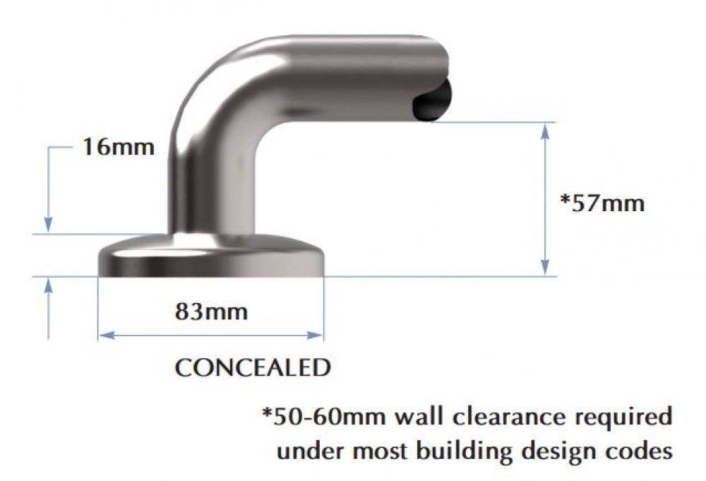 Bradley 832 Shower Grab Rail U Shaped