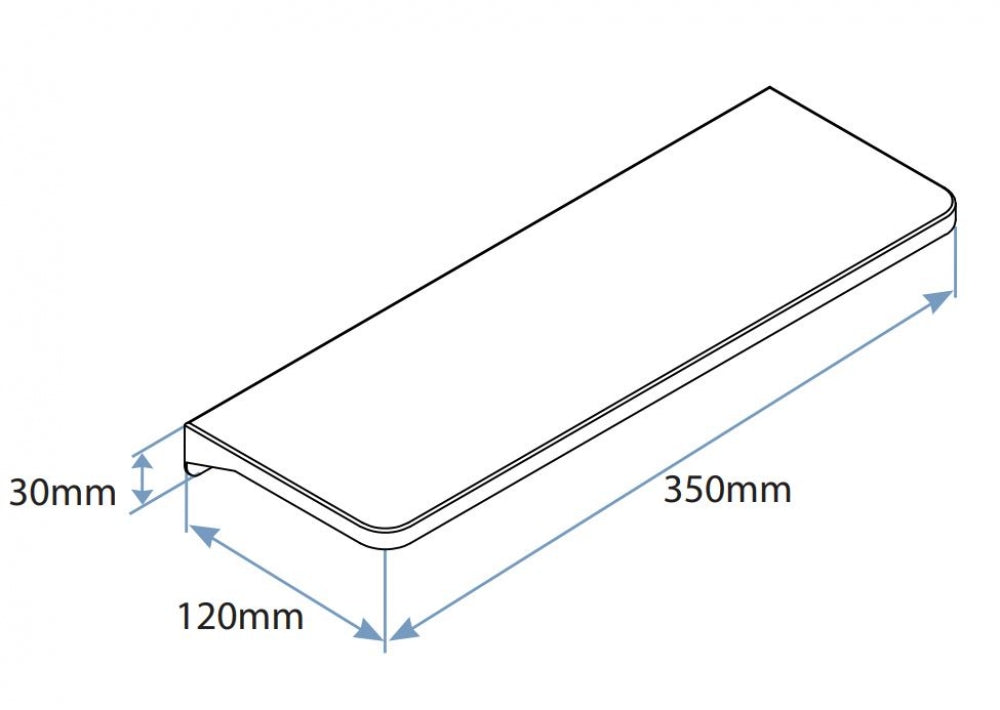 Bradley 755C Curved Edge Shelf