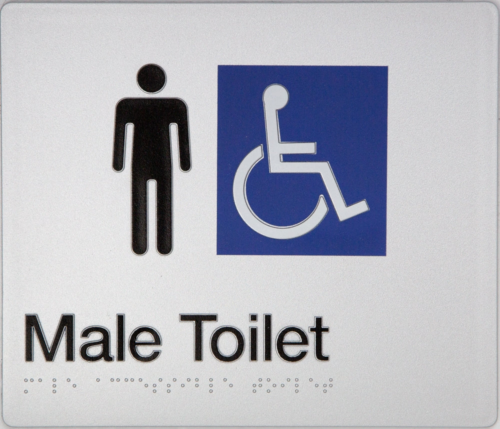BEST BUY MDT Male Accessible Toilet Sign Braille