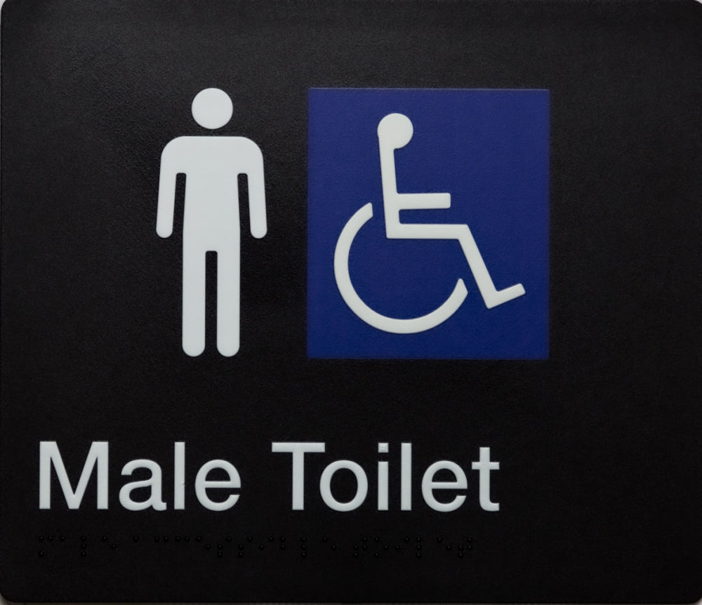 BEST BUY MDT Male Accessible Toilet Sign Braille