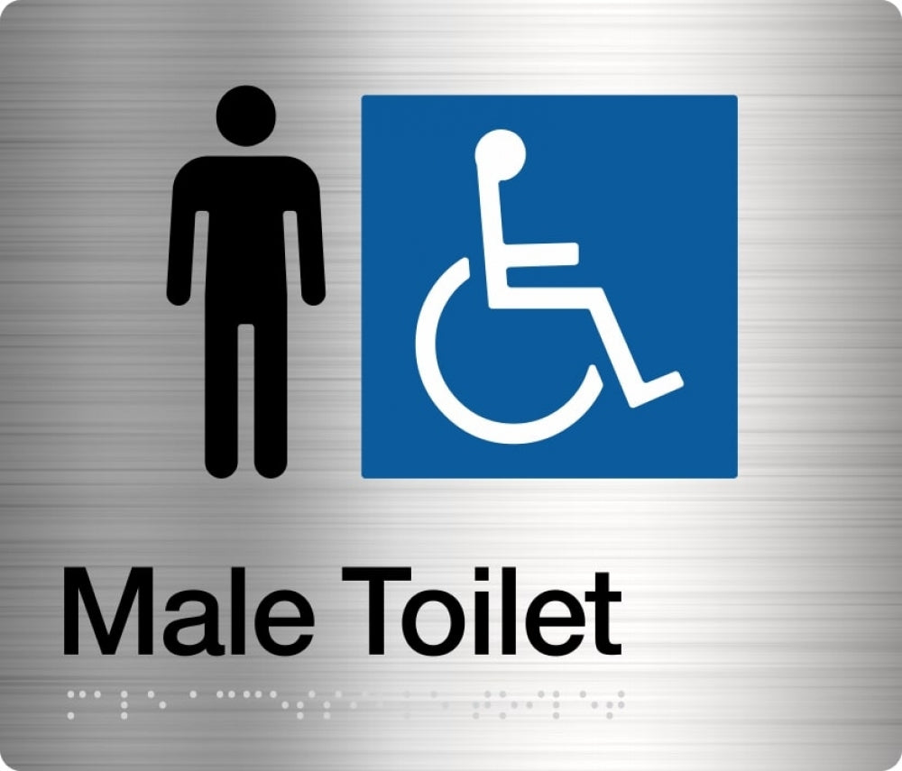 BEST BUY MDT Male Accessible Toilet Sign Braille