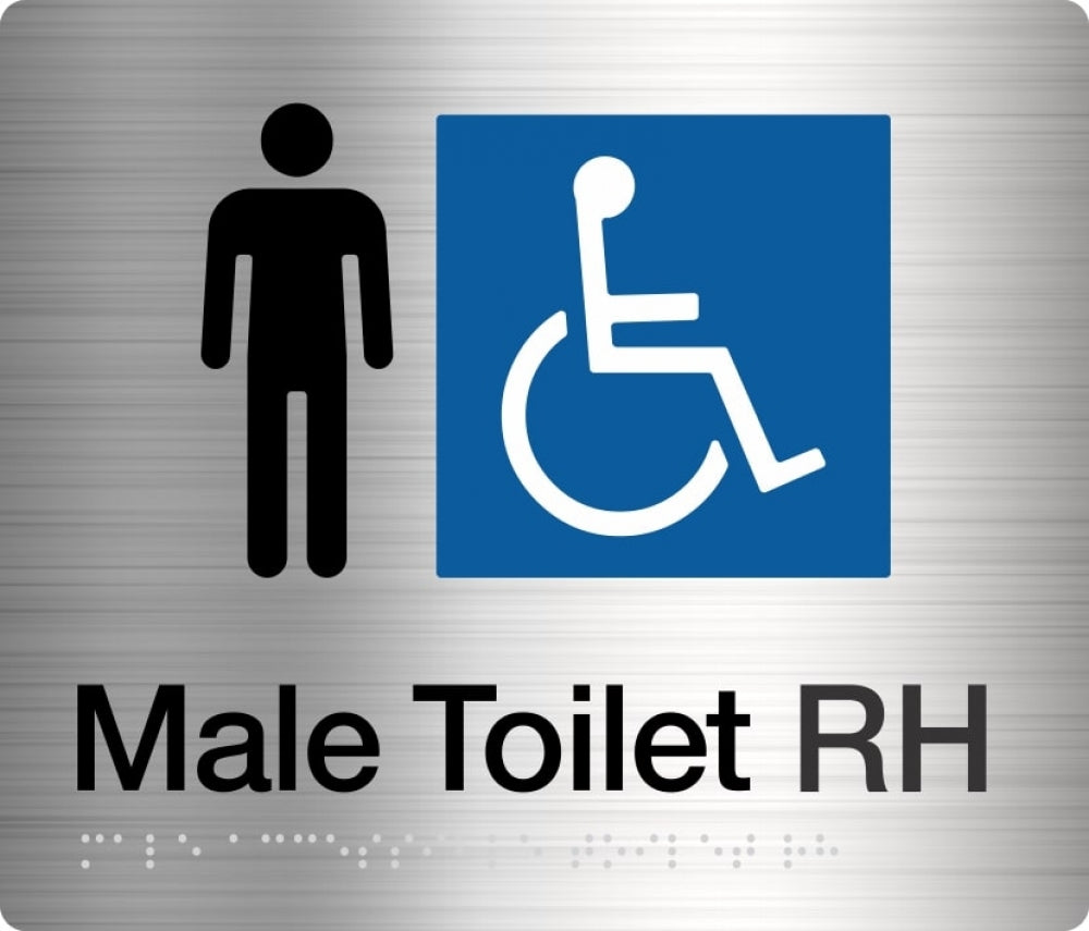 BEST BUY MDTRH Male Accessible Toilet Right Hand Sign Braille