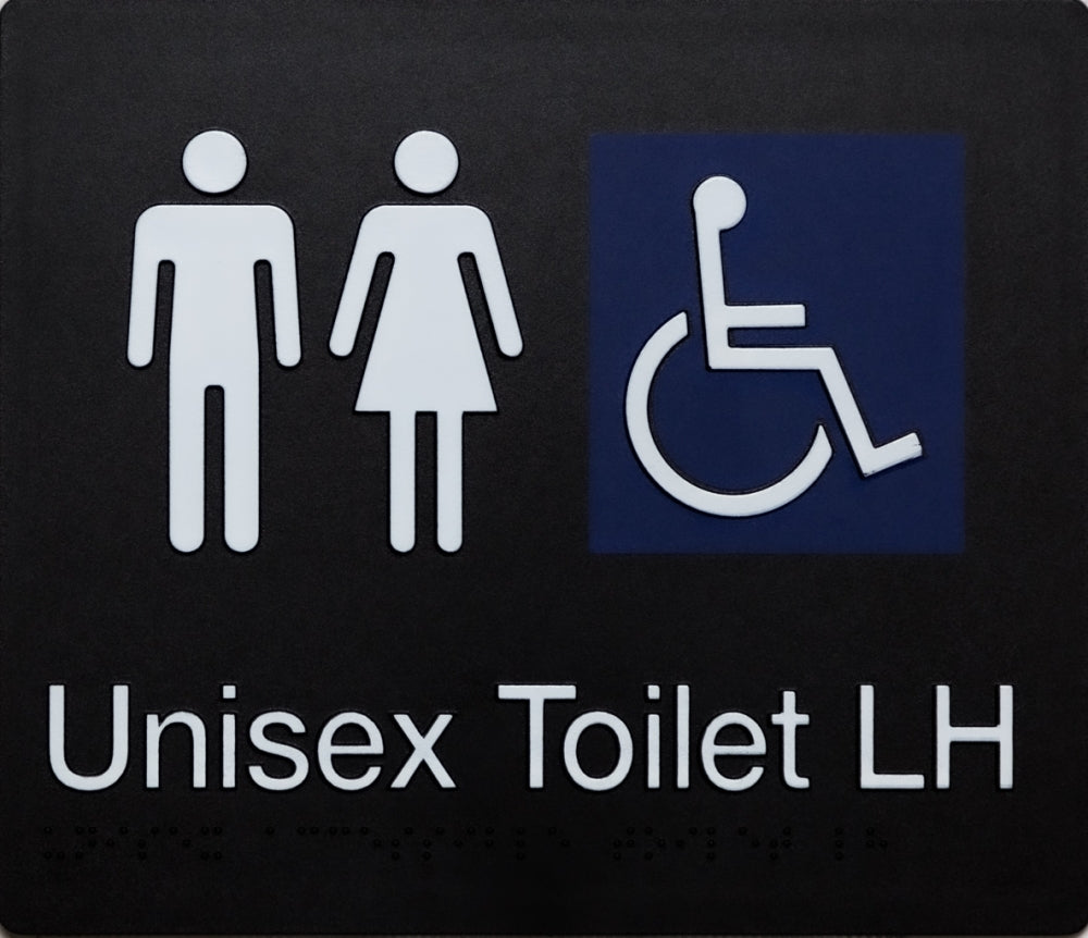 BEST BUY MFDTLH Unisex Accessible Toilet Left Hand Sign Braille