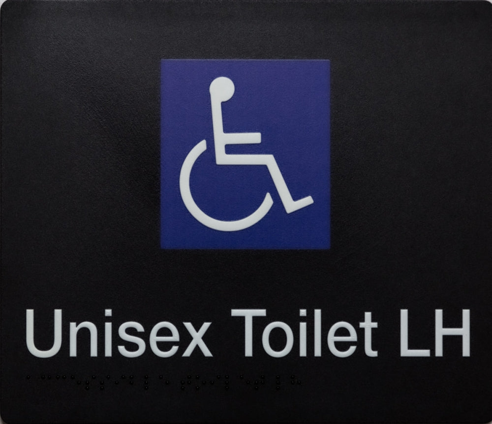 BEST BUY DTLH Accessible Toilet Left Hand Sign Braille