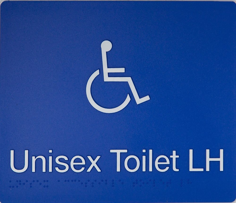 BEST BUY DTLH Accessible Toilet Left Hand Sign Braille