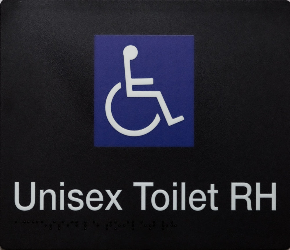 BEST BUY DTRH Unisex Accessible Toilet Right Hand Sign Braille