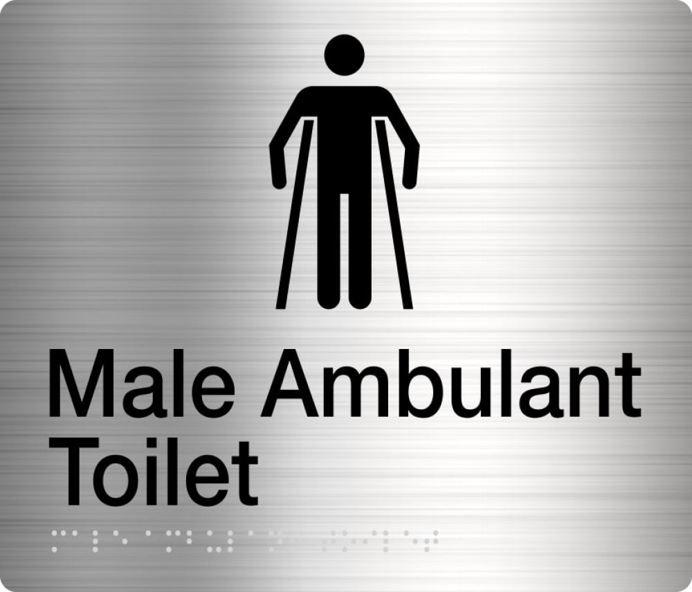 BEST BUY MAT Male Ambulant Toilet Sign Braille