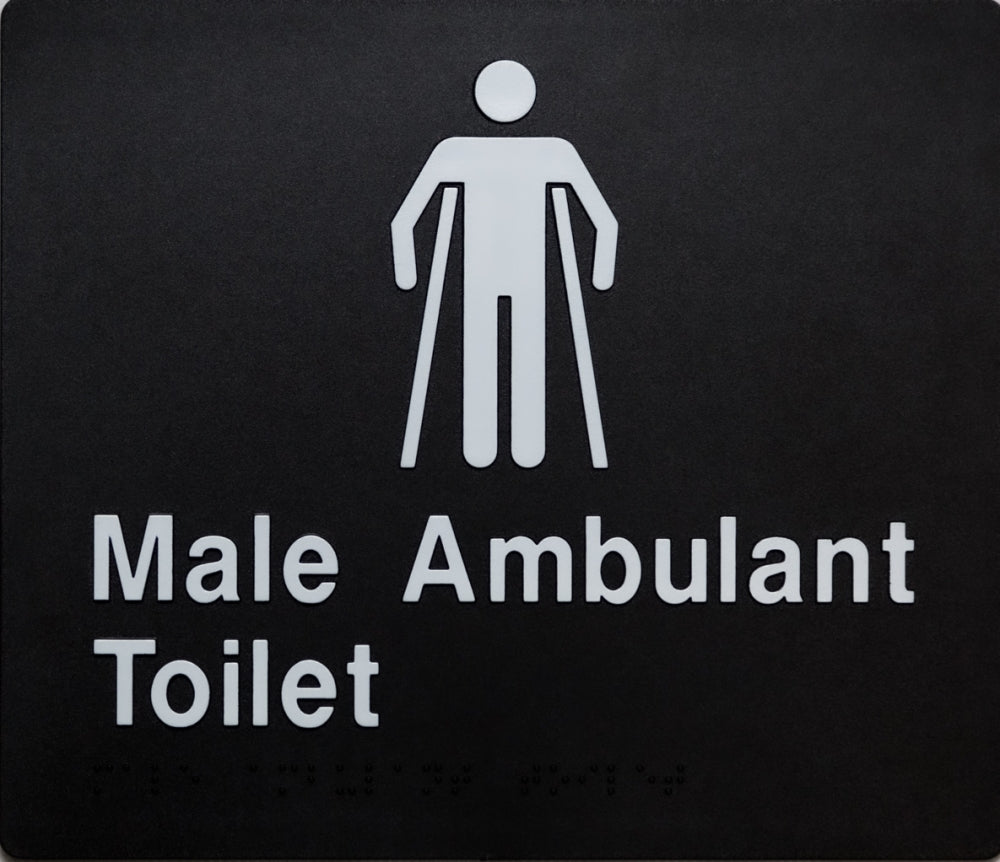 BEST BUY MAT Male Ambulant Toilet Sign Braille