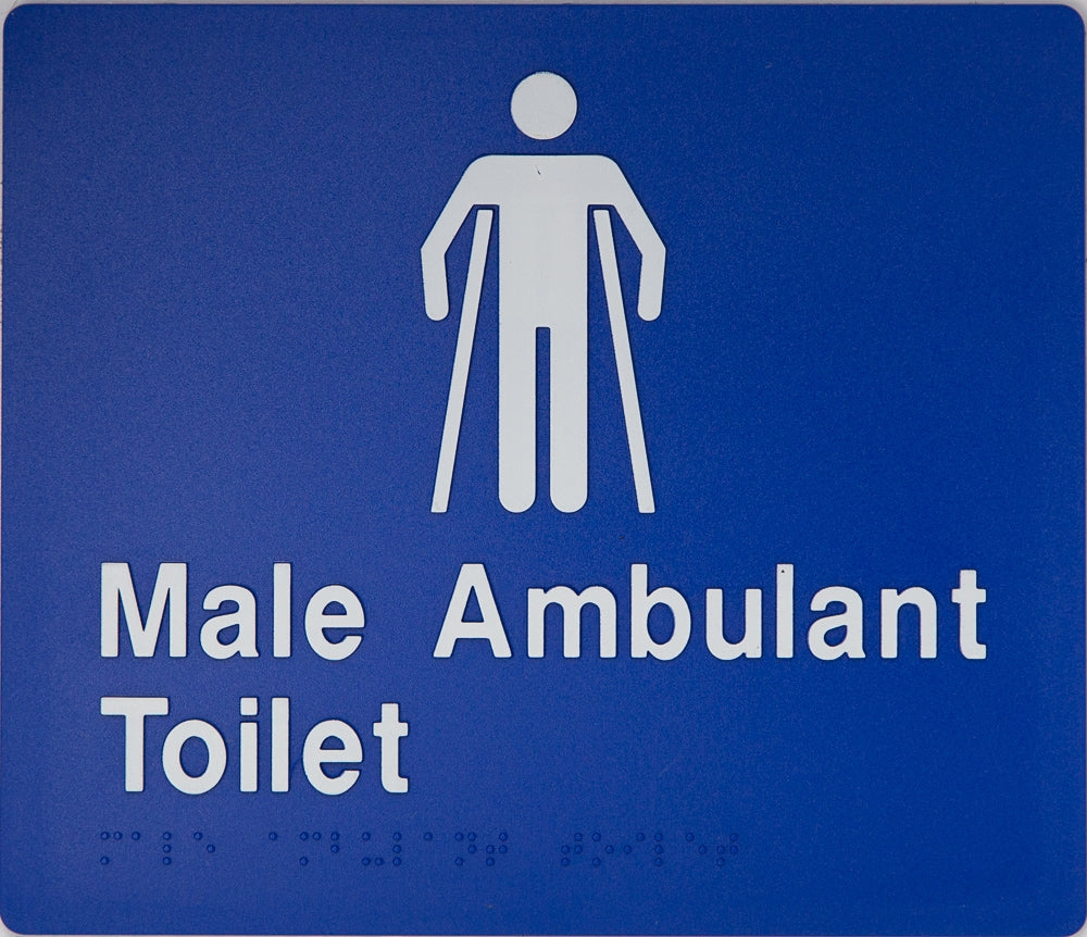 BEST BUY MAT Male Ambulant Toilet Sign Braille