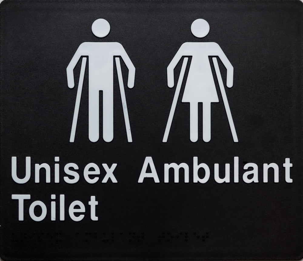 BEST BUY MFAT Unisex Ambulant Toilet Sign Braille