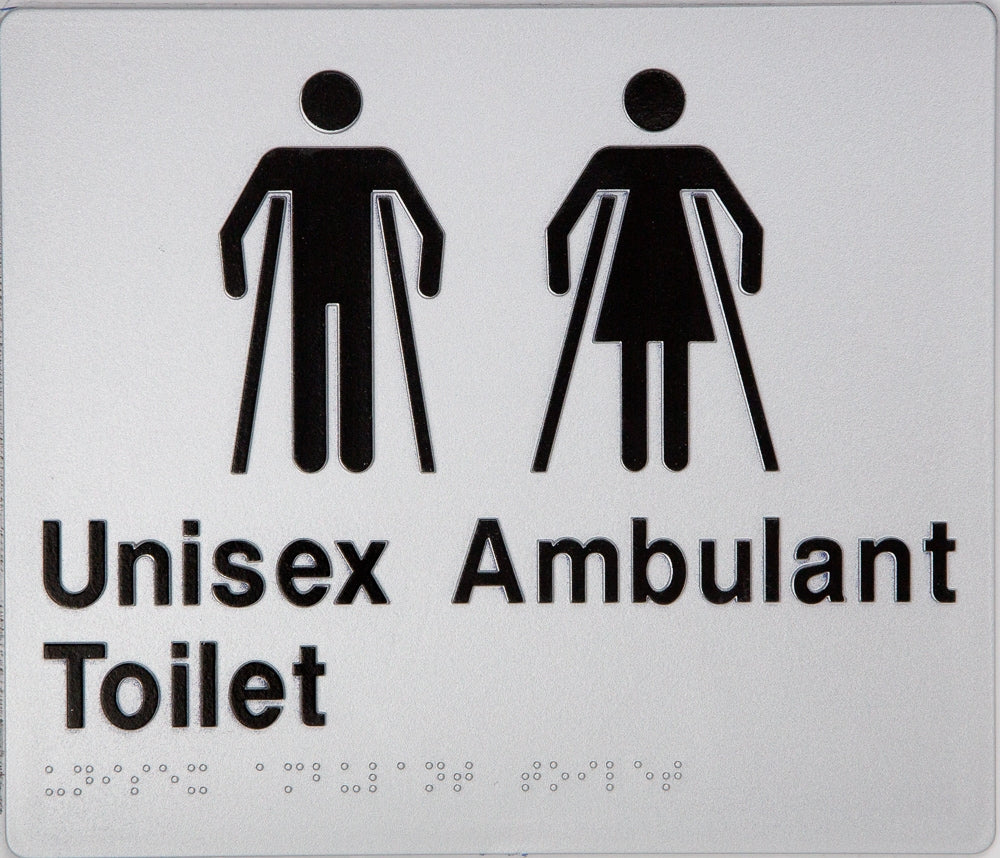 BEST BUY MFAT Unisex Ambulant Toilet Sign Braille