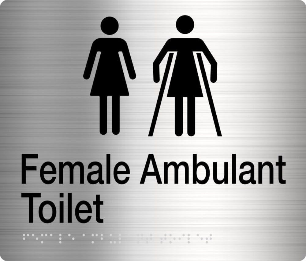 BEST BUY FFAT Female Toilet and Female Ambulant Toilet Sign Braille