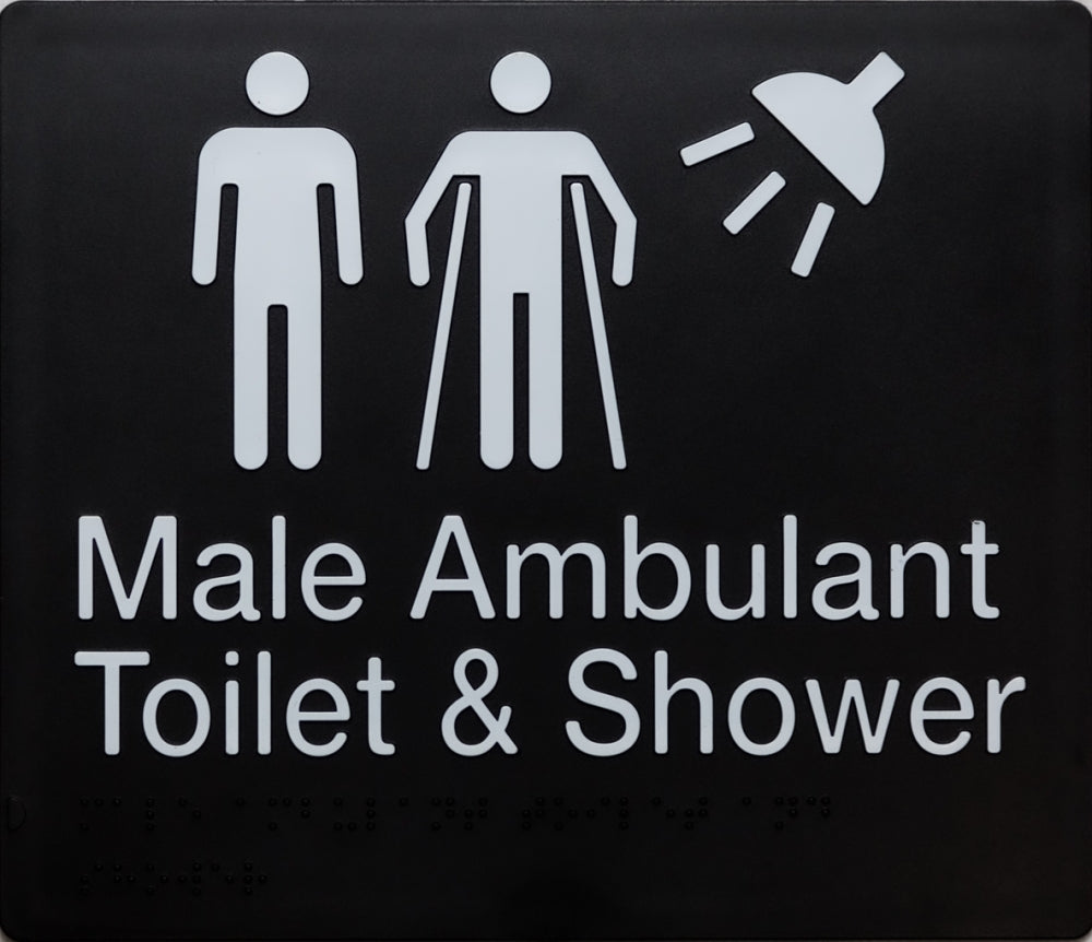 BEST BUY MMATS Male Male Ambulant Toilet and Shower Sign Braille