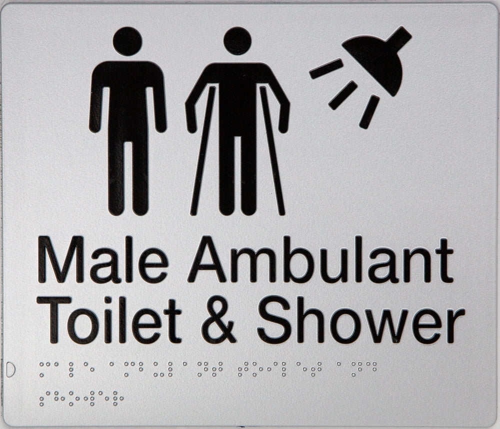 BEST BUY MMATS Male Male Ambulant Toilet and Shower Sign Braille