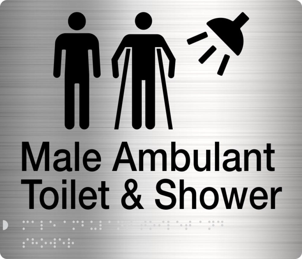 BEST BUY MMATS Male Male Ambulant Toilet and Shower Sign Braille