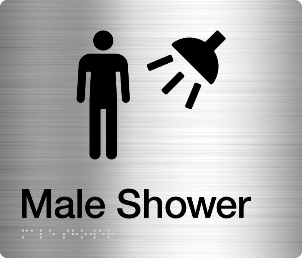 BEST BUY MS Male Shower Sign Braille