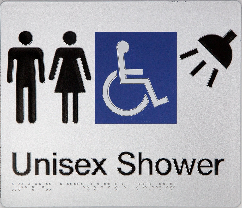 BEST BUY MFDS Unisex Accessible Shower Sign Braille