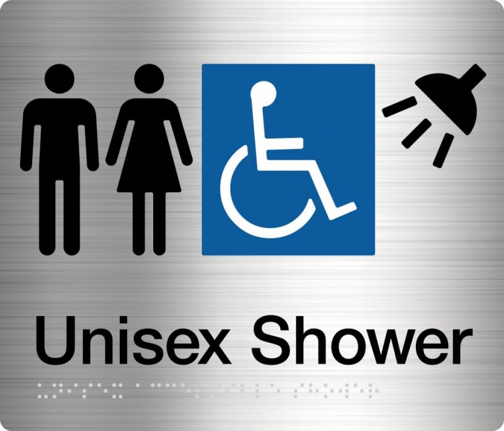 BEST BUY MFDS Unisex Accessible Shower Sign Braille
