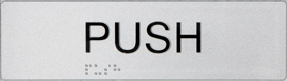 BEST BUY Horizontal Push Entry Sign Braille