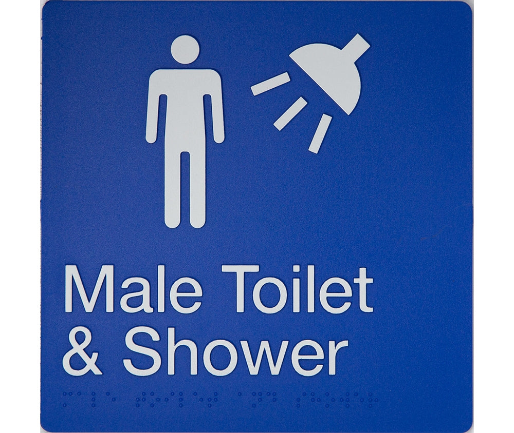BEST BUY MTS Male Toilet and Shower Sign Braille