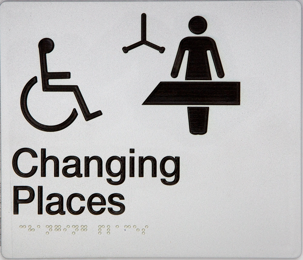 BEST BUY CP Changing Places Sign Braille