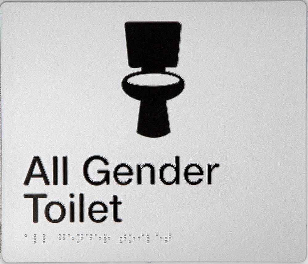 BEST BUY AGT All Gender Toilet Sign Braille