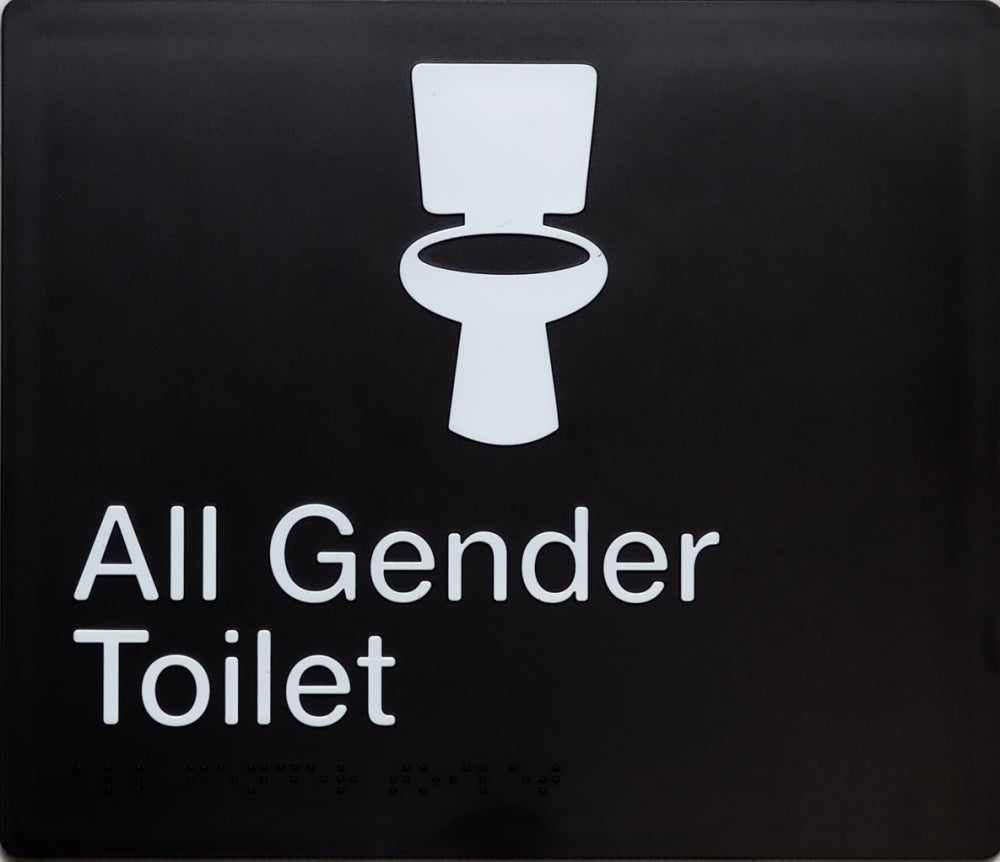 BEST BUY AGT All Gender Toilet Sign Braille