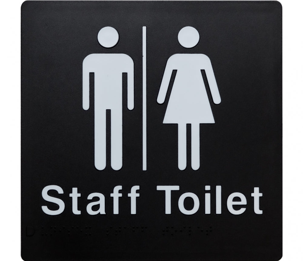 BEST BUY Unisex Staff Toilet Amenity Sign Braille