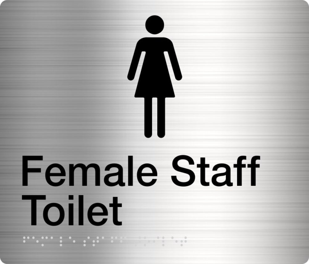 BEST BUY Female Accessible Staff Toilet Amenity Sign Braille