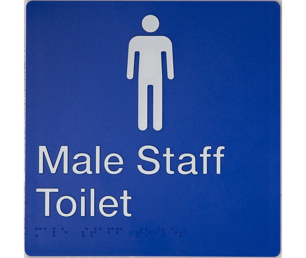 BEST BUY Male Staff Toilet Amenity Sign Braille