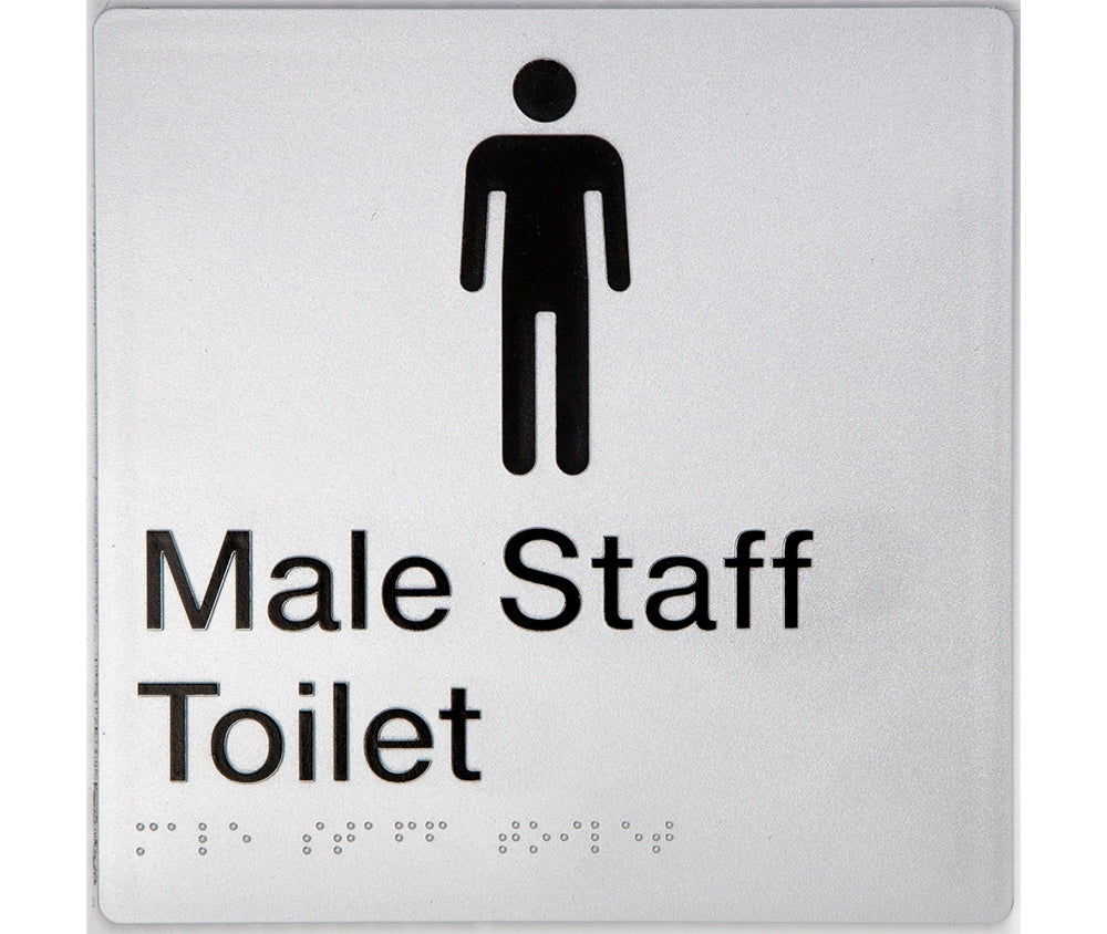 BEST BUY Male Staff Toilet Amenity Sign Braille