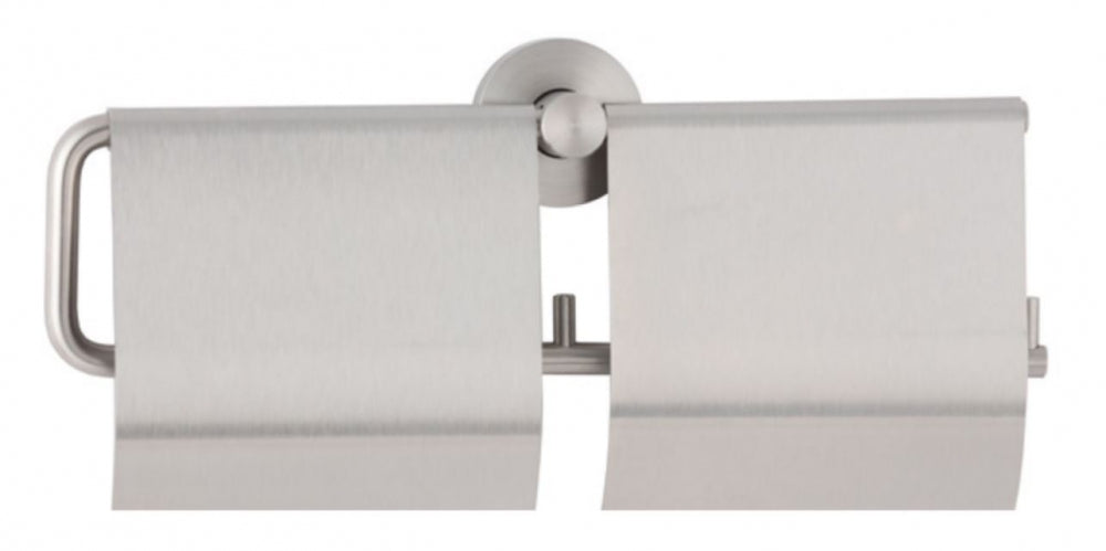 BOBRICK Cubicle B548 Double Toilet Roll Holder with Hood