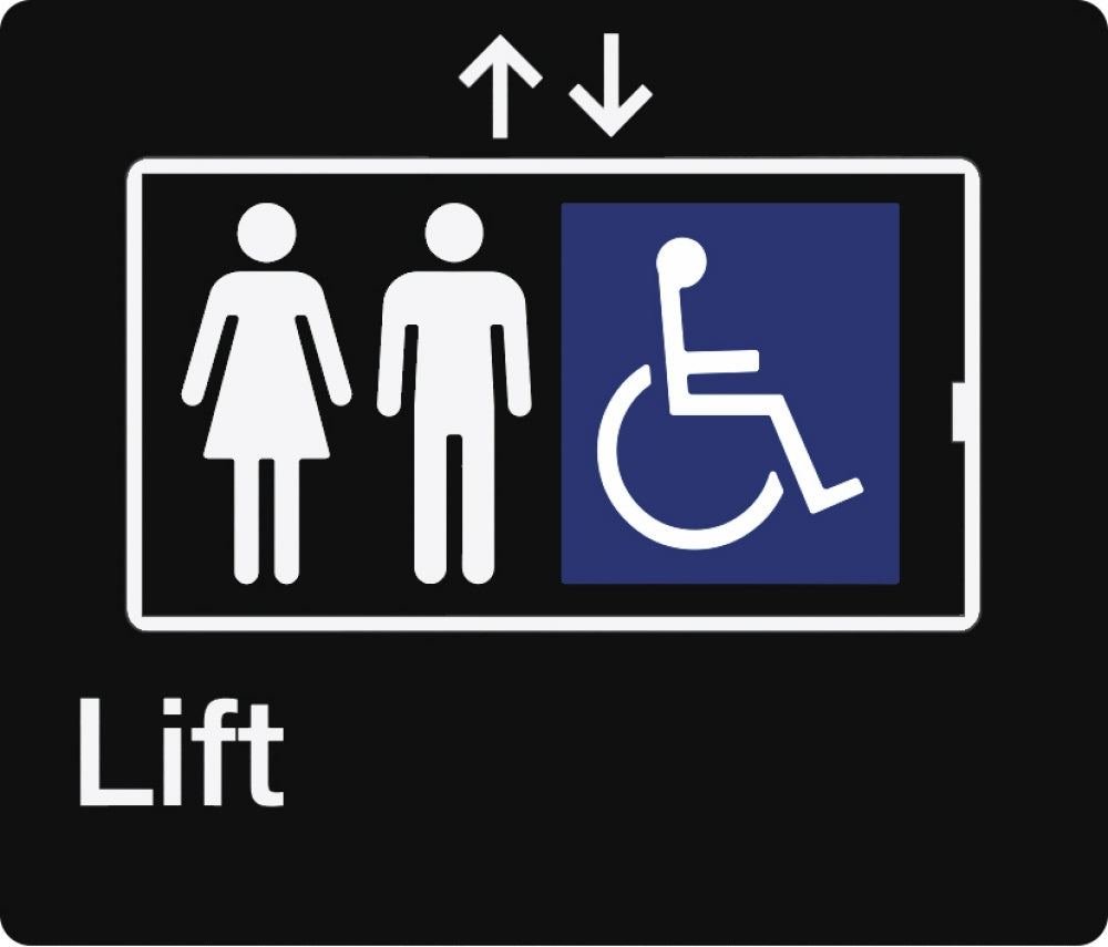 BEST BUY Accessible Lift Sign Braille