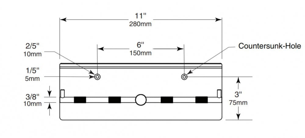 BOBRICK Cubicle B540 Double Toilet Roll Holder and Shelf