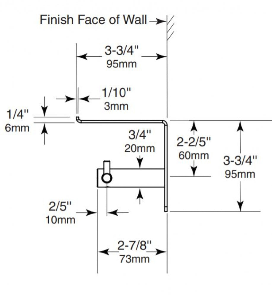 BOBRICK Cubicle B540 Double Toilet Roll Holder and Shelf