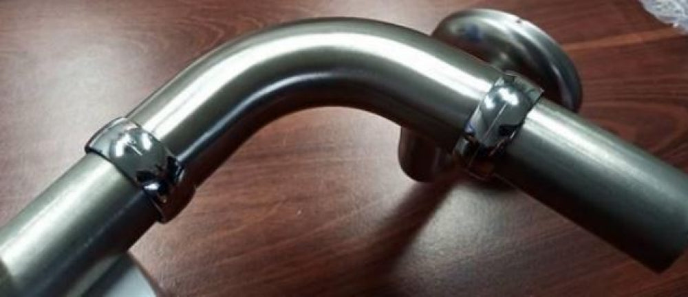 Metlam Modular Toilet Grab Rail Wrap Around 1100 x 1025 x 600mm 90 Degree