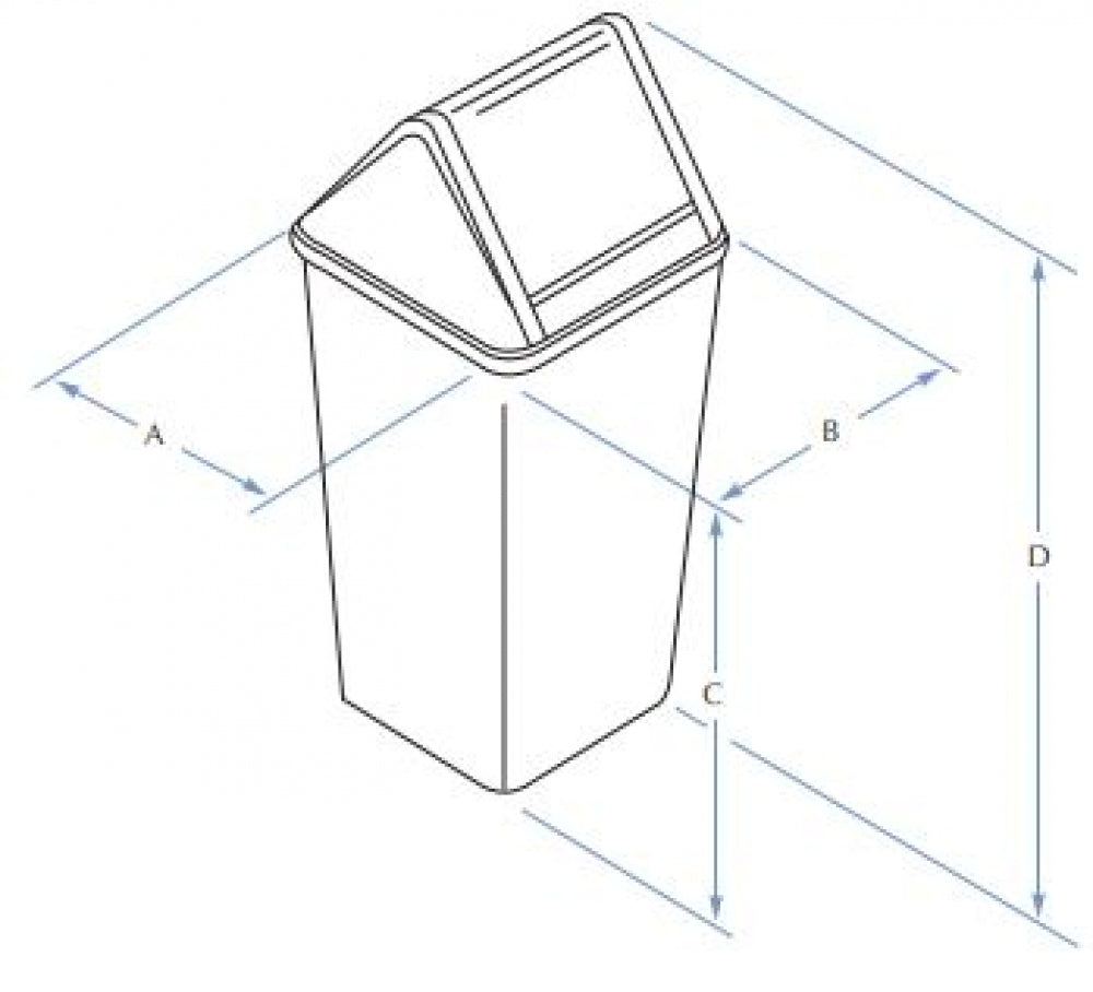 Bradley 377 Free Standing Bin 50L