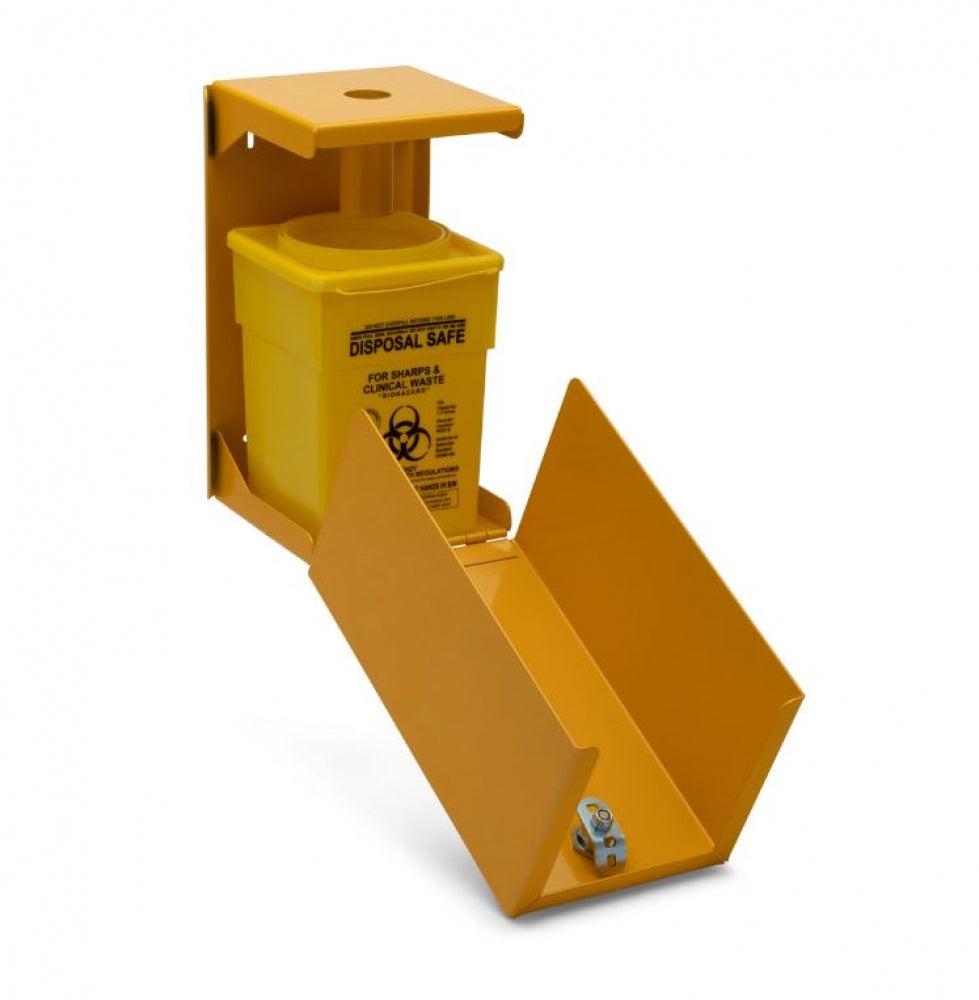 IDC Medical YA2L-H Steel Security Safe Sharps Disposal Hinged 2L
