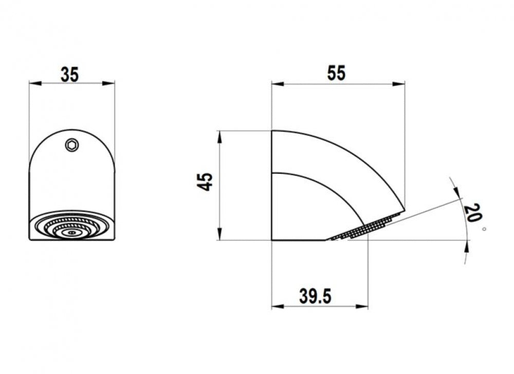 Gentec Flostop TFTLF6000 Anti Vandal Shower Head Fixed Spray Pattern