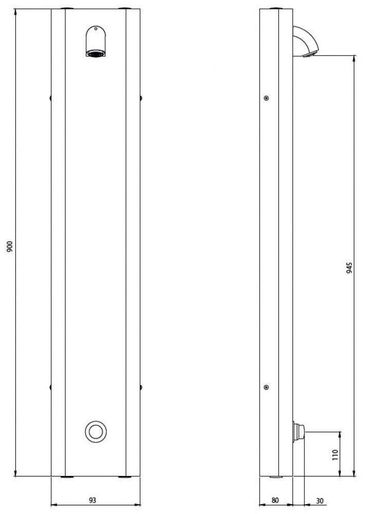 Gentec Flostop TFT4000 Timed Flow Shower Panel