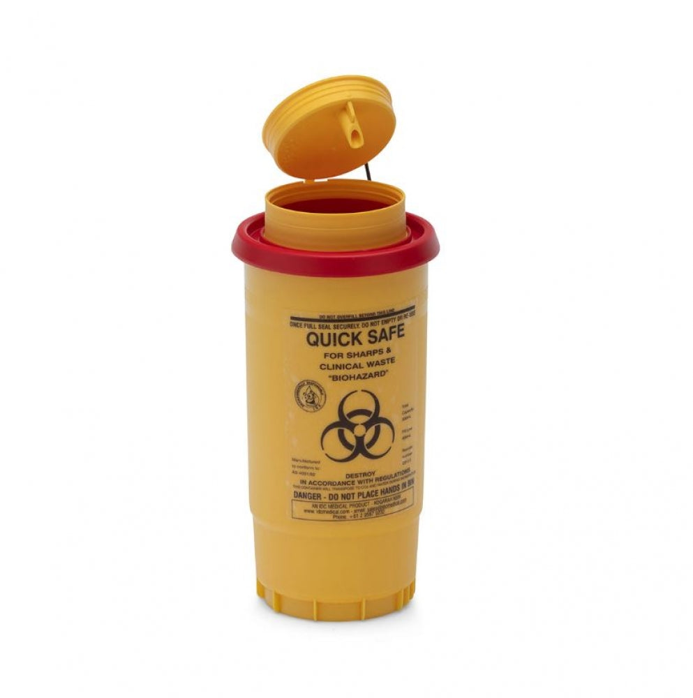 IDC Medical Quick Safe QS0.5 Sharps Waste Container Round 500mL