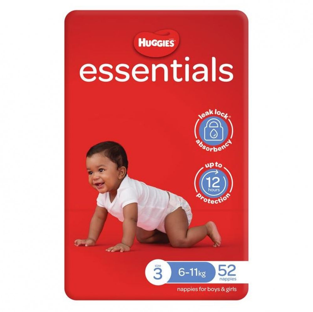 Huggies Essentials Nappies Unisex Size 3