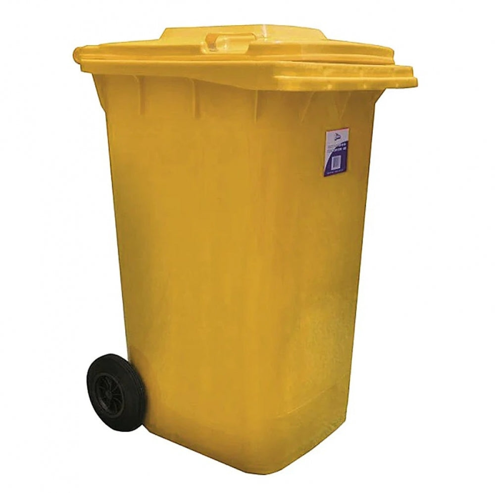 Edco 19403 Heavy Duty Bin With Wheels 240 Litre Yellow