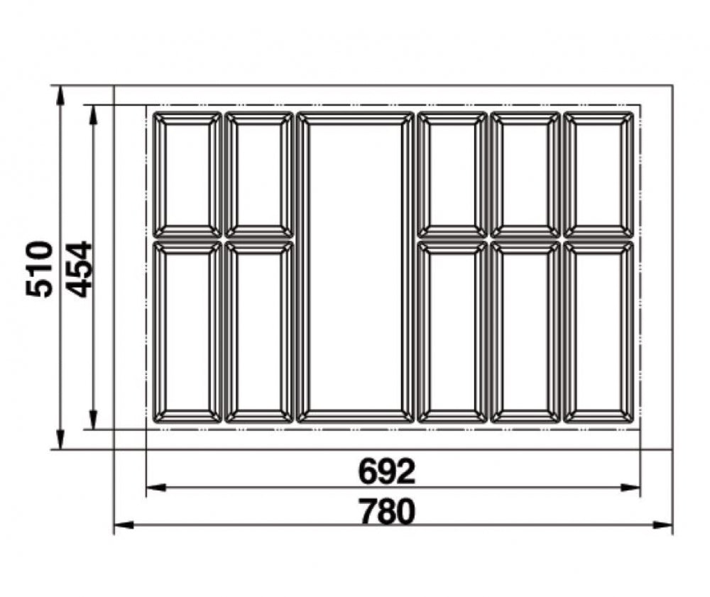 Hafele Classico 500 Cutlery Tray Suits 800mm Drawer