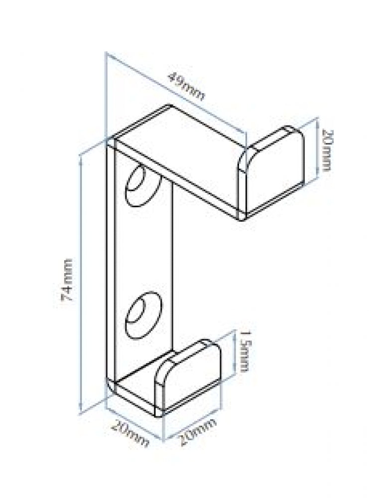 Bradley 9981 Dual Hat and Coat Hook