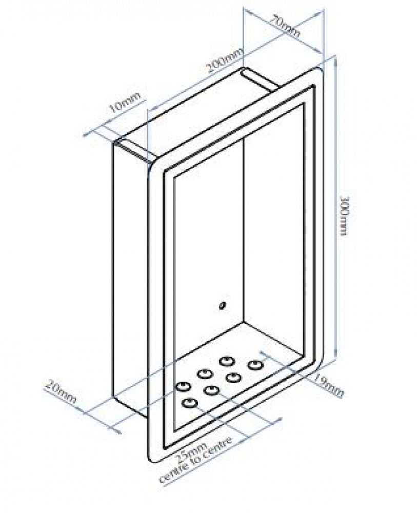 Bradley Security SA48 Shampoo Shelf Recessed